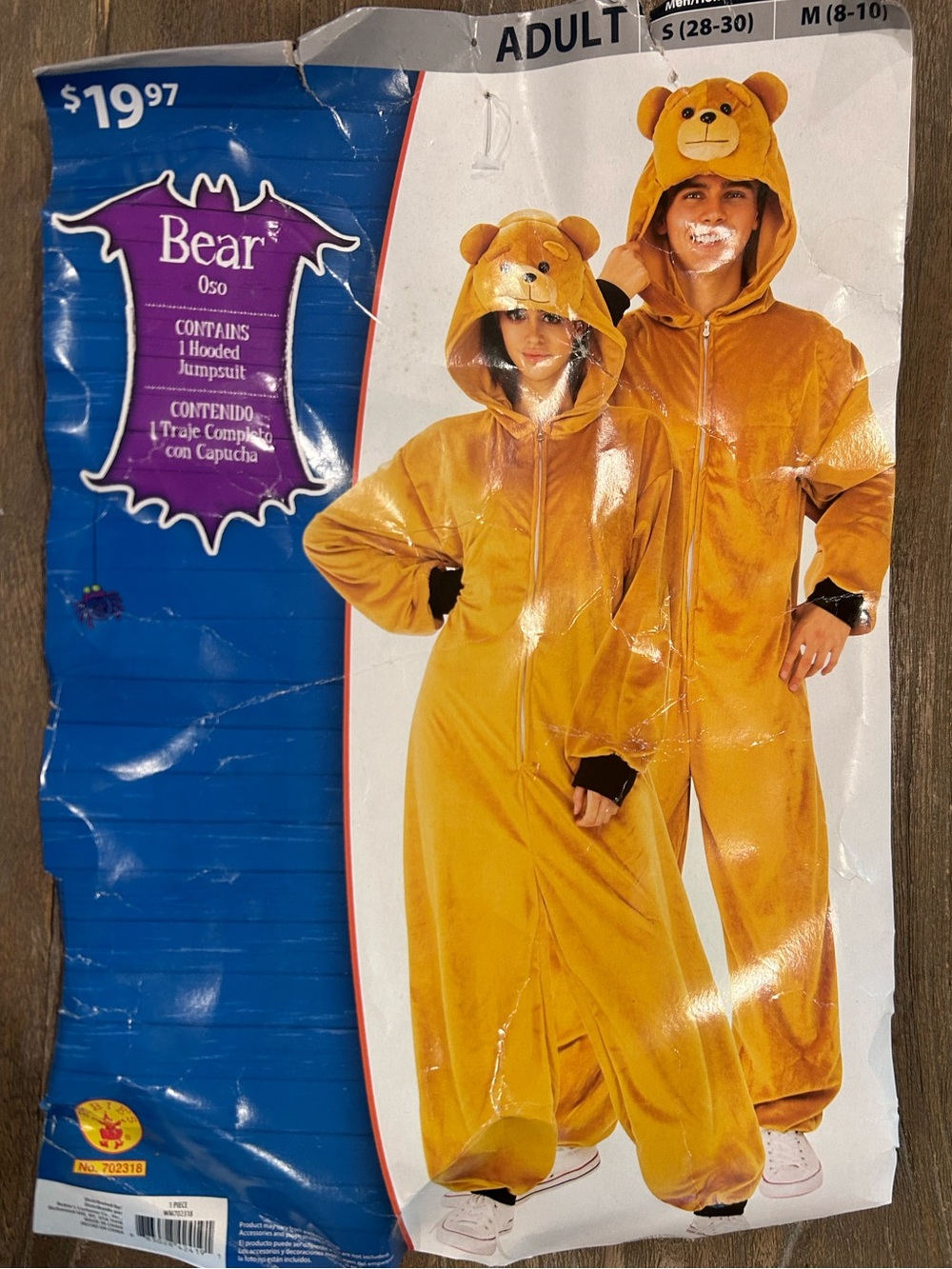 Bear Hooded Adult Costume - Womens medium / men’s small